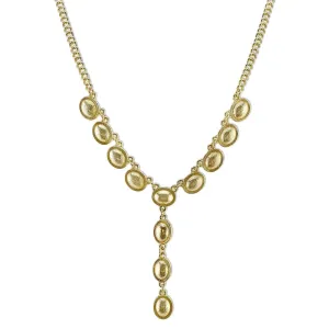 2028 Jewelry Genevieve Gold Oval Link Y-Necklace 16"   3" Extender