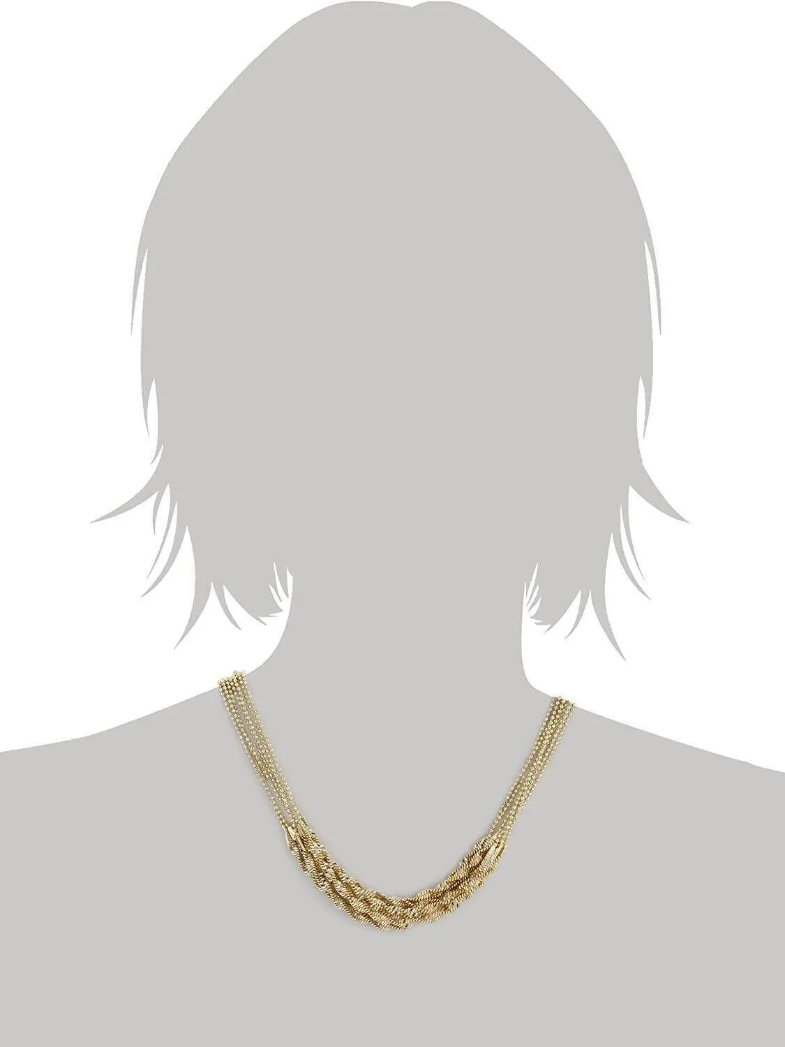 2028 Jewelry Multi Twist Chain Necklace 16"   3" Extender