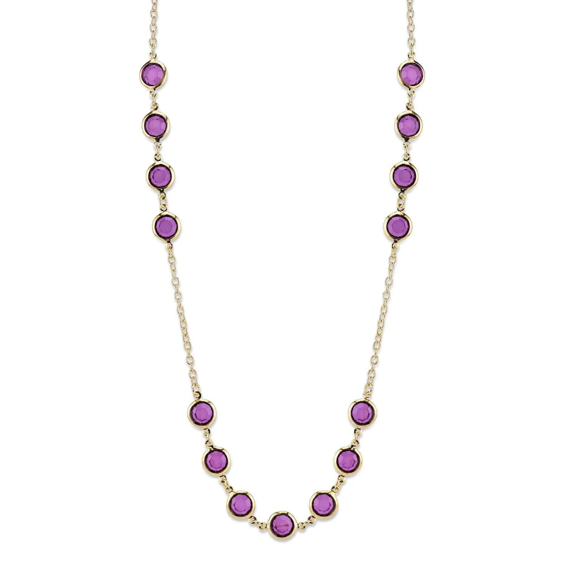 2028 Jewelry Purple Long Strand Necklace 42"