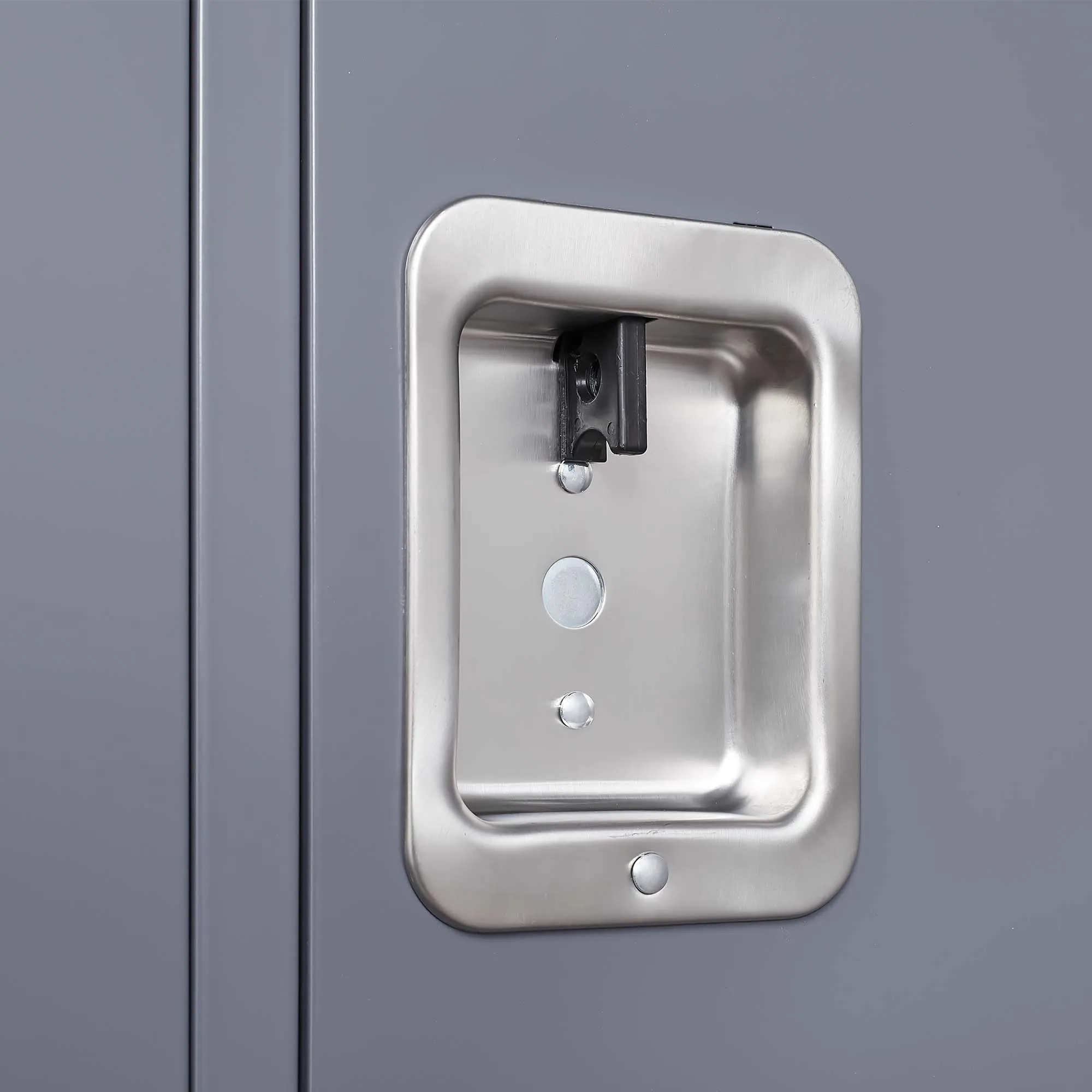 3-Door 66"H Metal Lockers w/ Lock, Storage Cabinet for Home Gym, Office, School, Garage - Gray