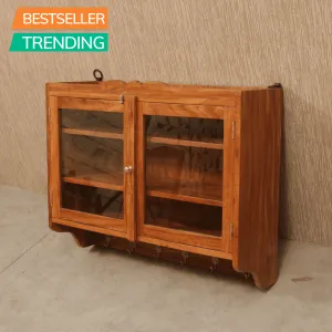 30 x 7 x 24 Inch Wide Wooden Hanging Cabinet