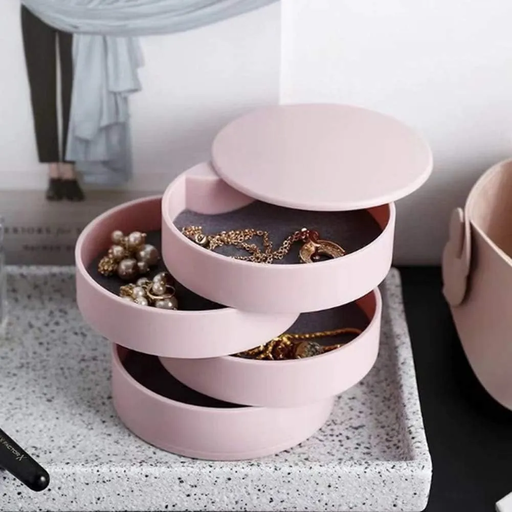 4-Tier Rotary Jewelry Storage Holder