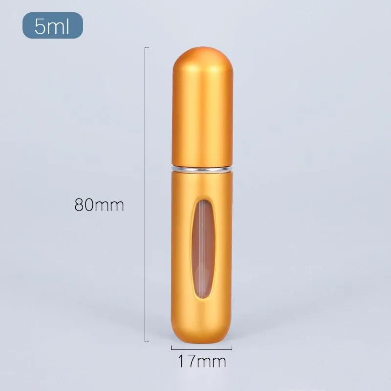 5ml Luxury Travel Perfume Atomizer: Stylish Aluminum Fragrance Sprayer for Sophisticated Journeys
