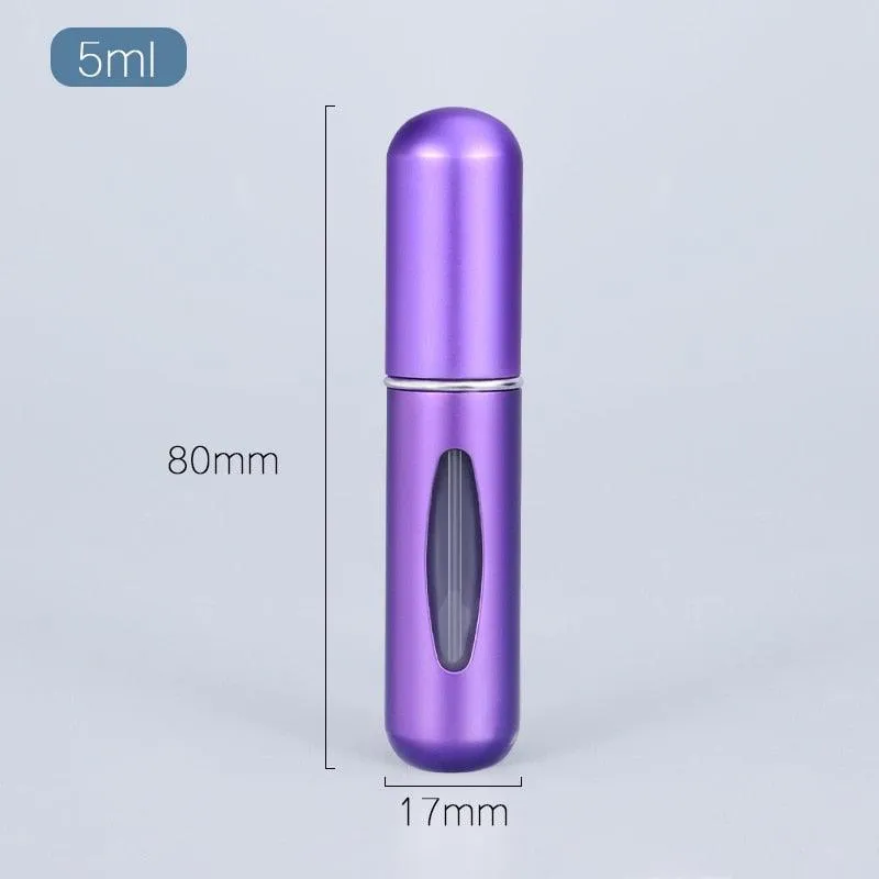 5ml Luxury Travel Perfume Atomizer: Stylish Aluminum Fragrance Sprayer for Sophisticated Journeys