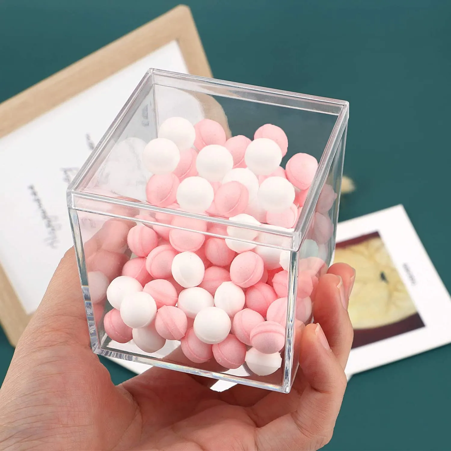 Acrylic Gift Box Square 12x12x12cm Super Transparent with Flip Lid