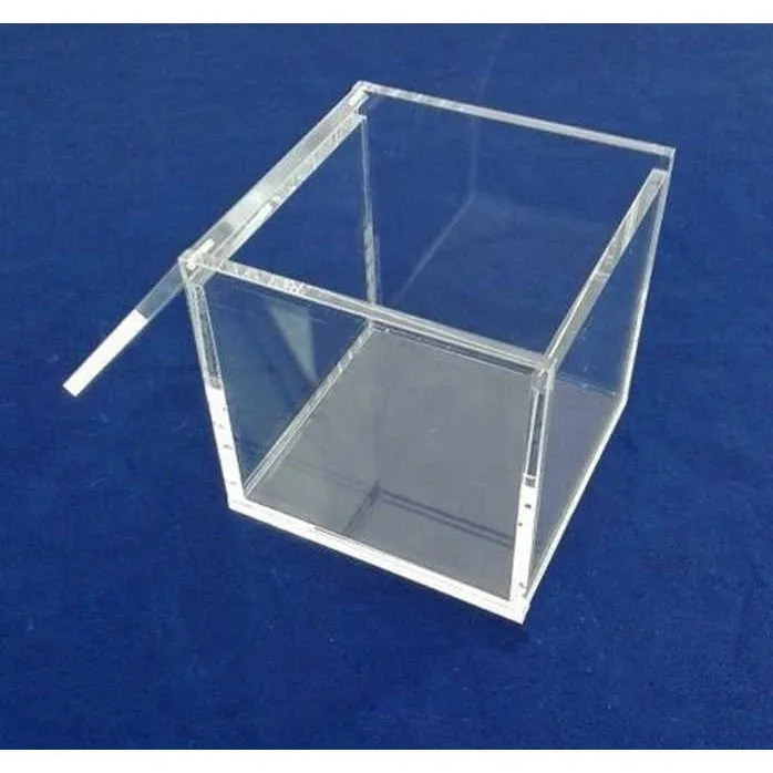 Acrylic Gift Box Square 12x12x12cm Super Transparent with Flip Lid
