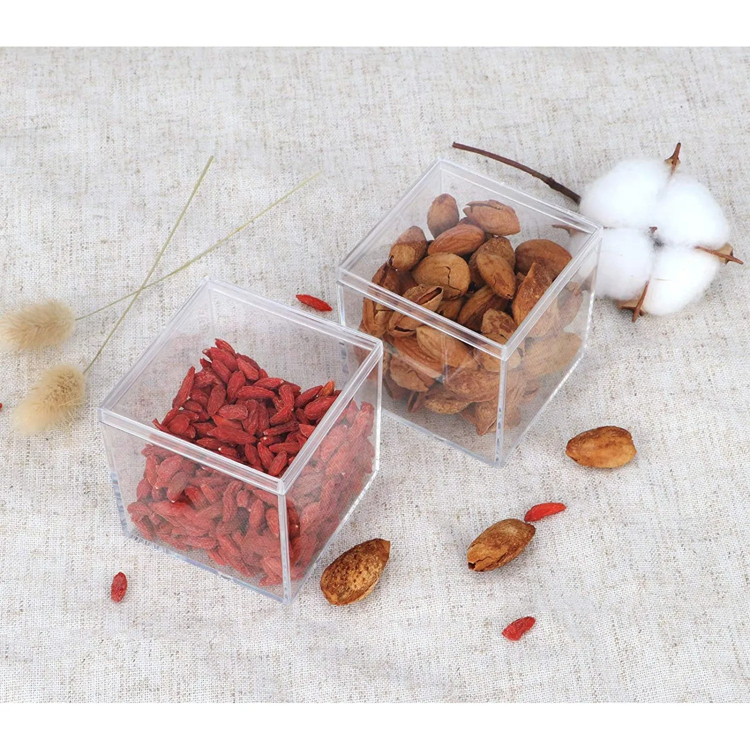 Acrylic Gift Box Square 12x12x12cm Super Transparent with Flip Lid