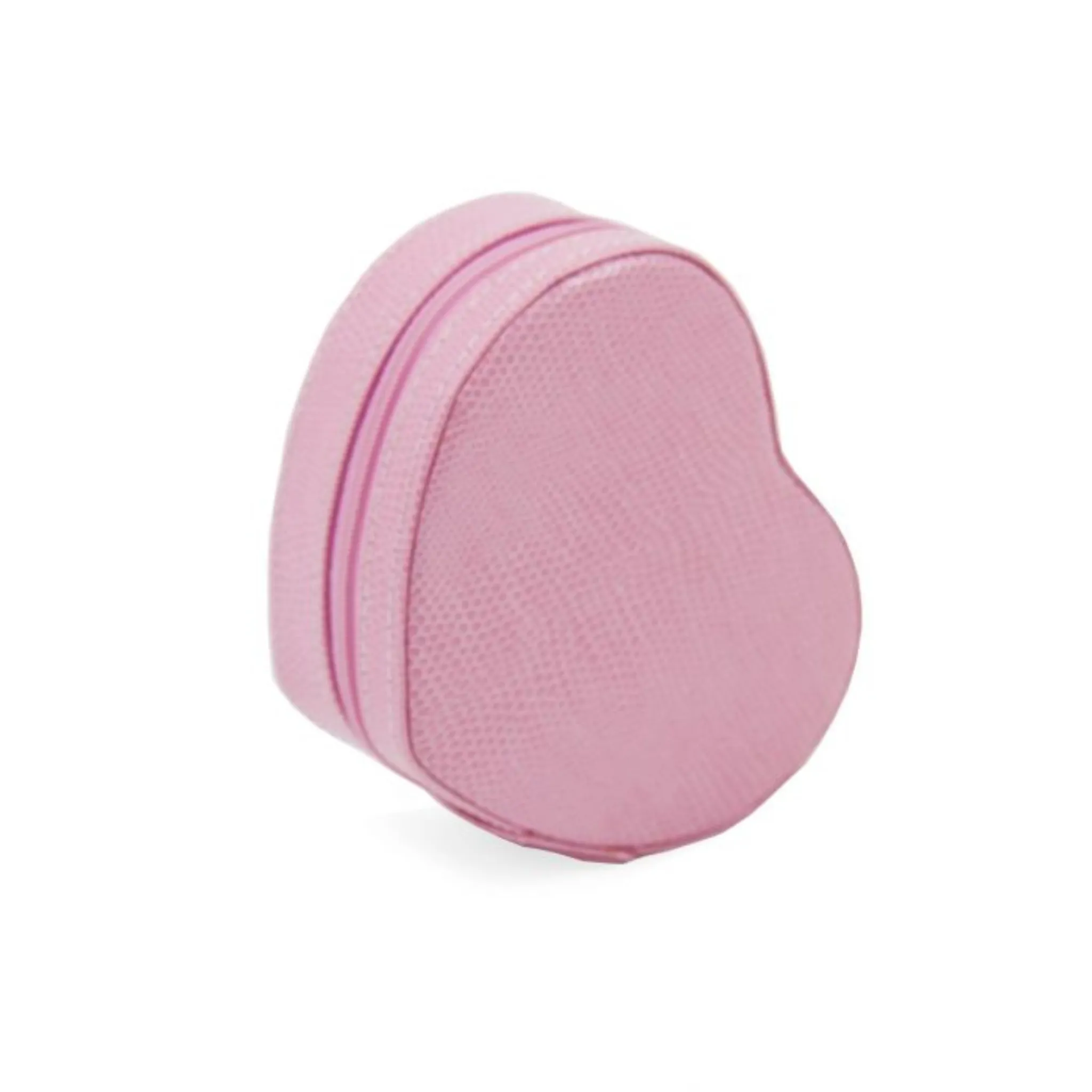 Amore Pink Leather Heart Jewelry Box