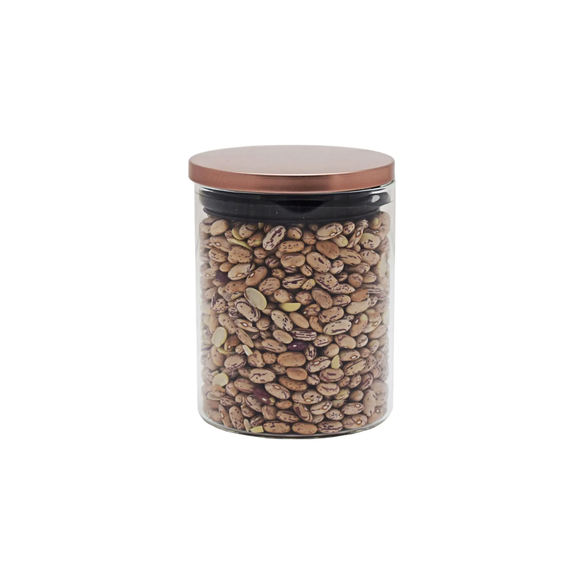 Aqua Glass Canister 750ml with Airtight Rose Gold Lid 27125