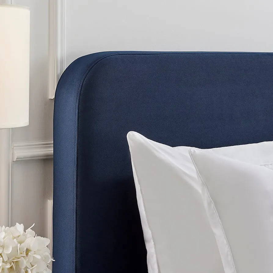 Ascot Ottoman Storage Bed - Dark Navy