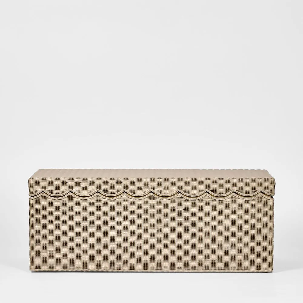 Belle Rattan Storage Bench Natural