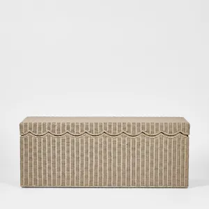 Belle Rattan Storage Bench Natural