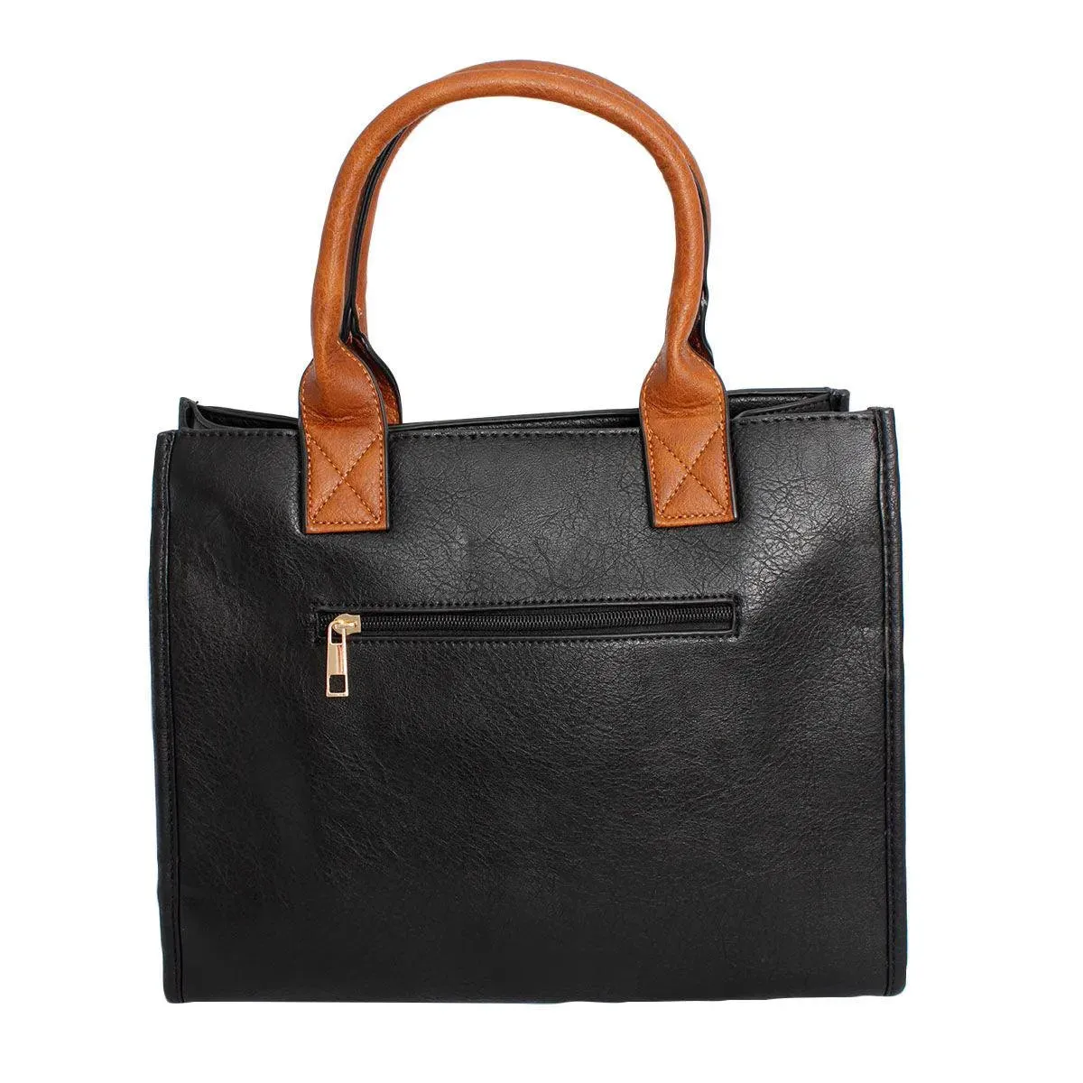 Black Satchel Handbag with Wristlet: Your Perfect Fashion Accessory