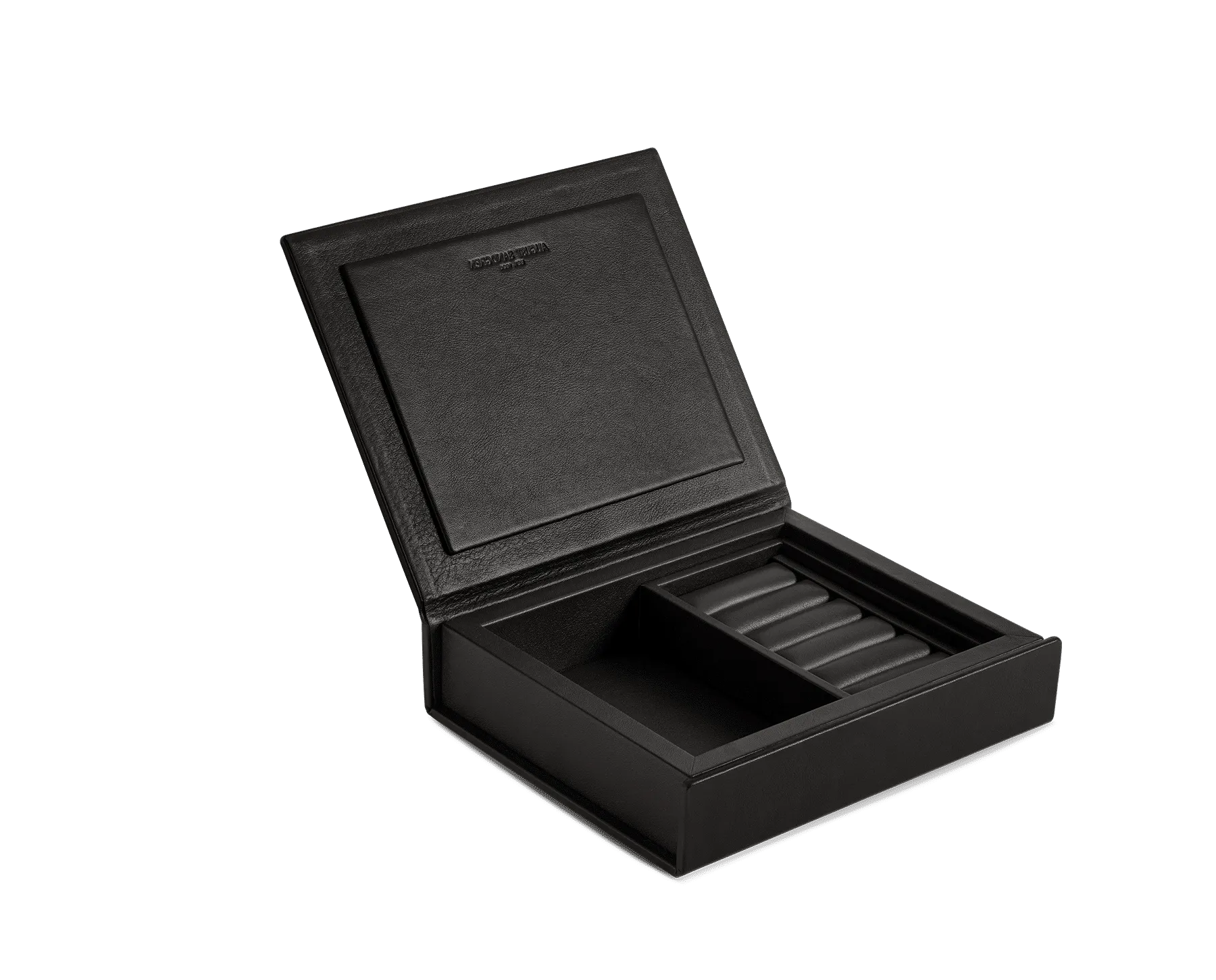Black Surplus leatherJewellery Box, Small