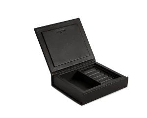 Black Surplus leatherJewellery Box, Small