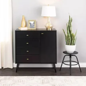 Bold Black MDF Unit Drawers by Alhome
