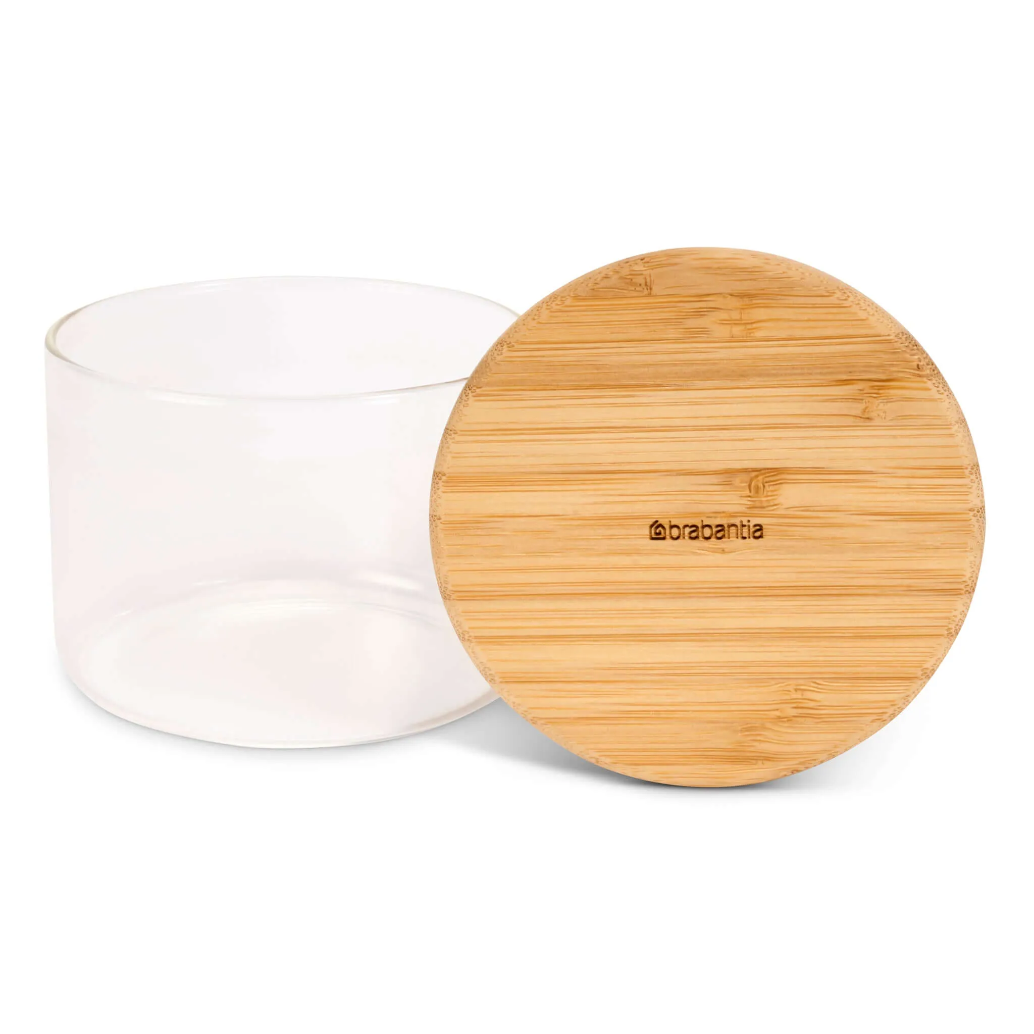 Brabantia Pure Food Glass Storage Jar With Bamboo Lid 350ML