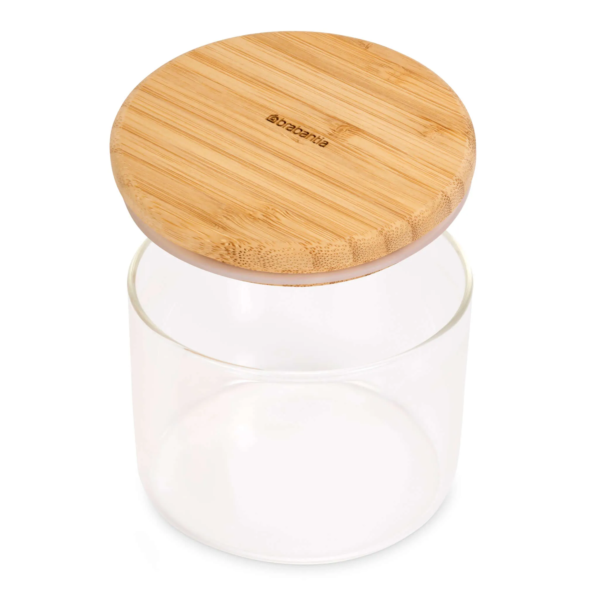 Brabantia Pure Food Glass Storage Jar With Bamboo Lid 350ML