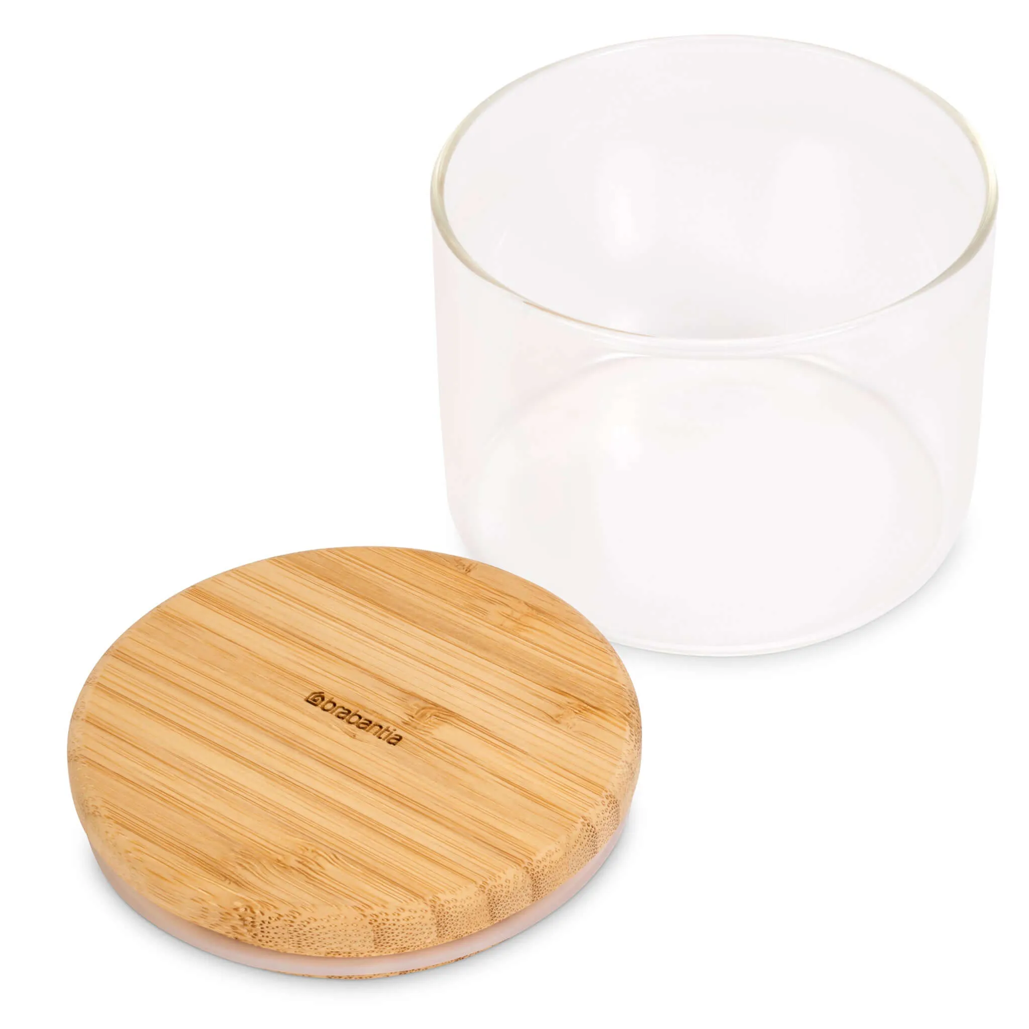 Brabantia Pure Food Glass Storage Jar With Bamboo Lid 350ML