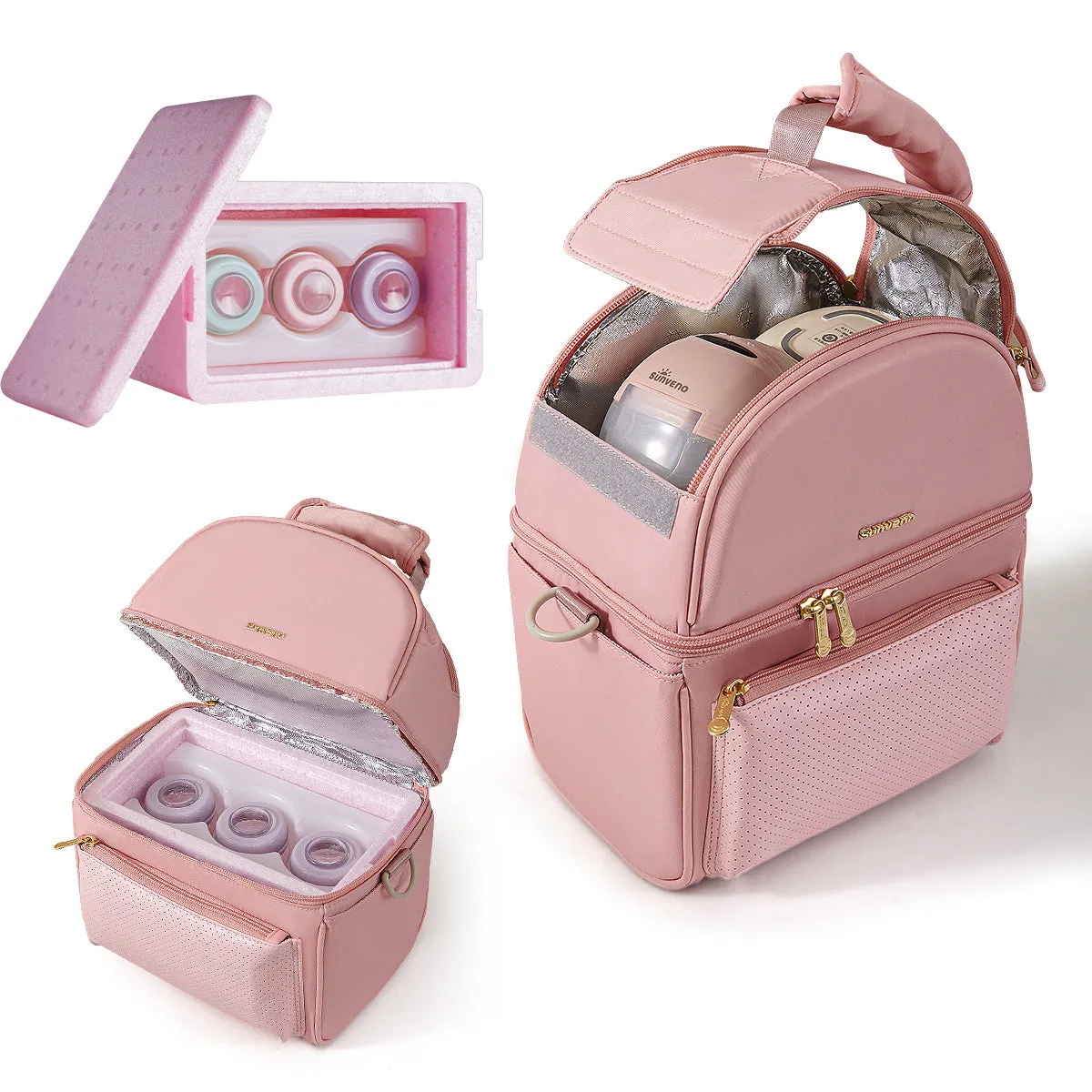 Breastmilk Cooler Bag with Detachable Insulation Box Set