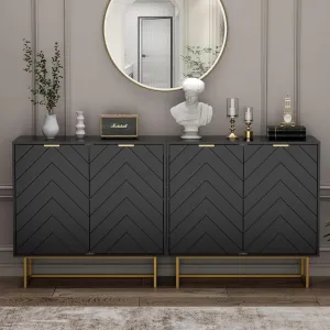 BrightHaven Modern Storage Cabinet Set