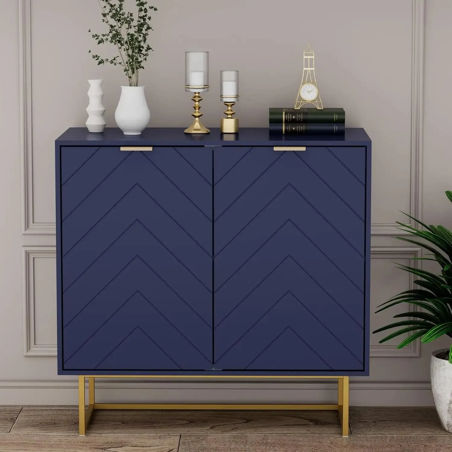 BrightHaven Modern Storage Cabinet Set