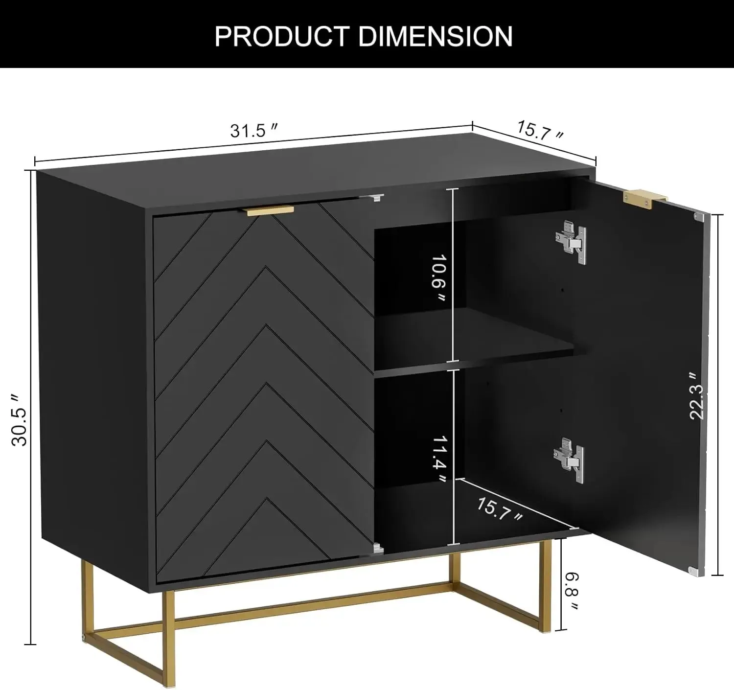BrightHaven Modern Storage Cabinet Set