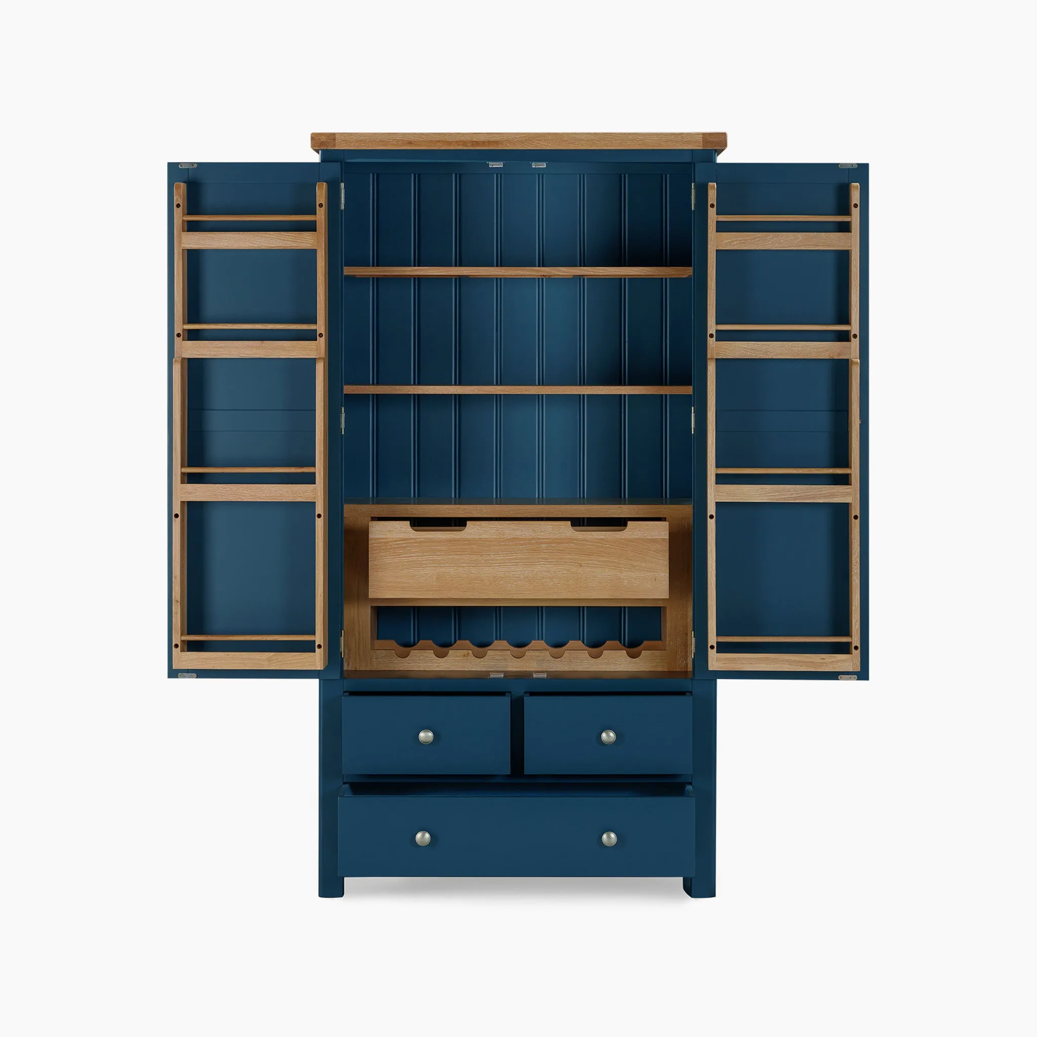 Burford Double Larder Unit in Navy Blue