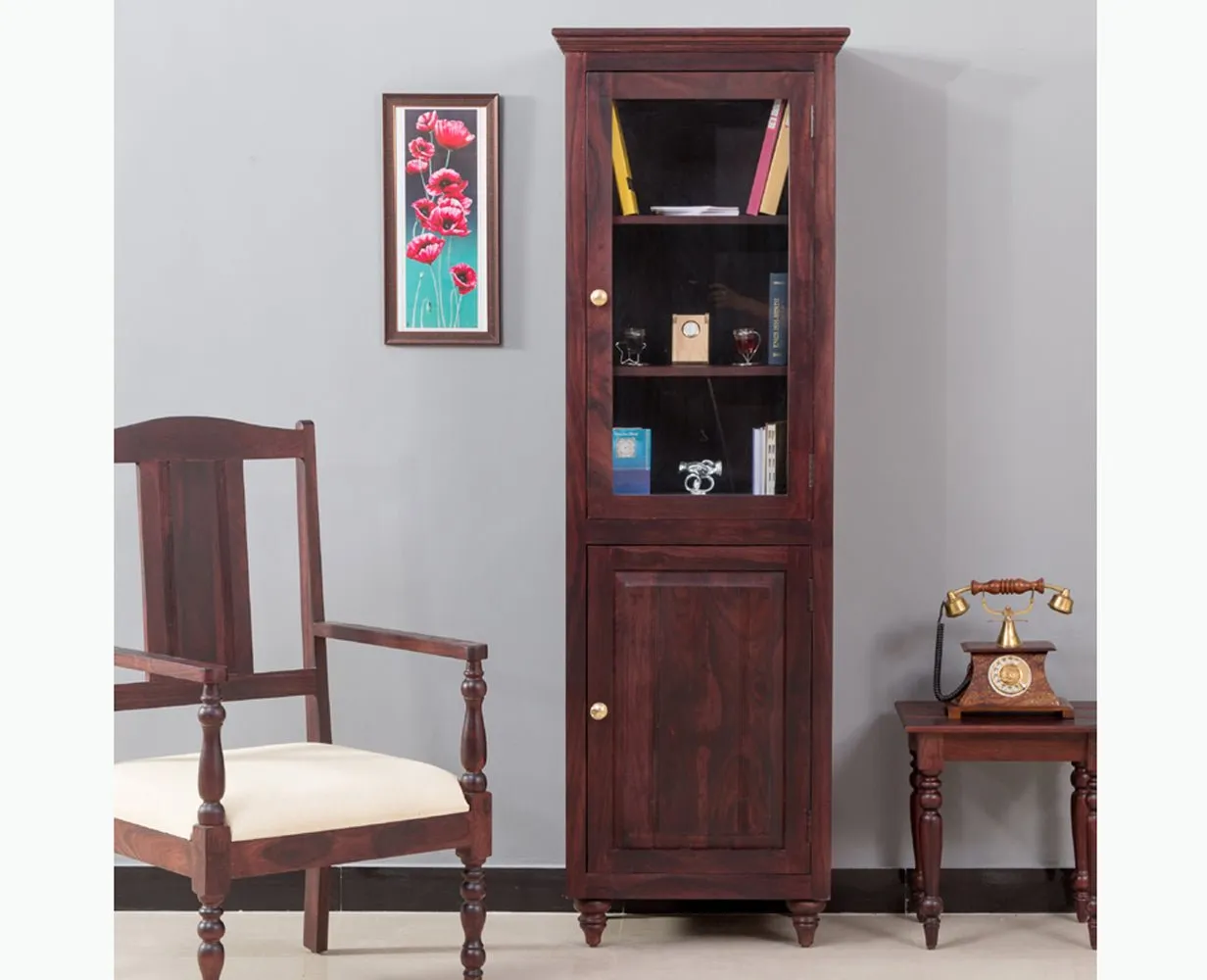 Calgary Solid Wood Two Door Book Case