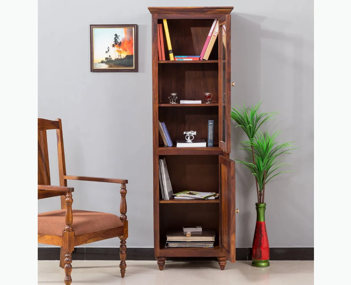 Calgary Solid Wood Two Door Book Case