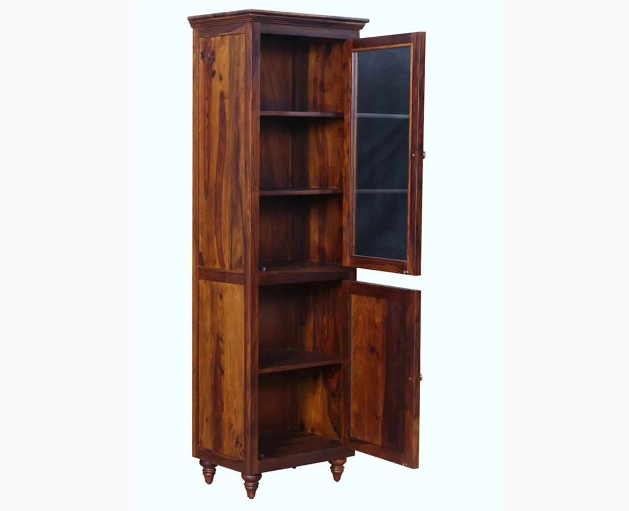 Calgary Solid Wood Two Door Book Case