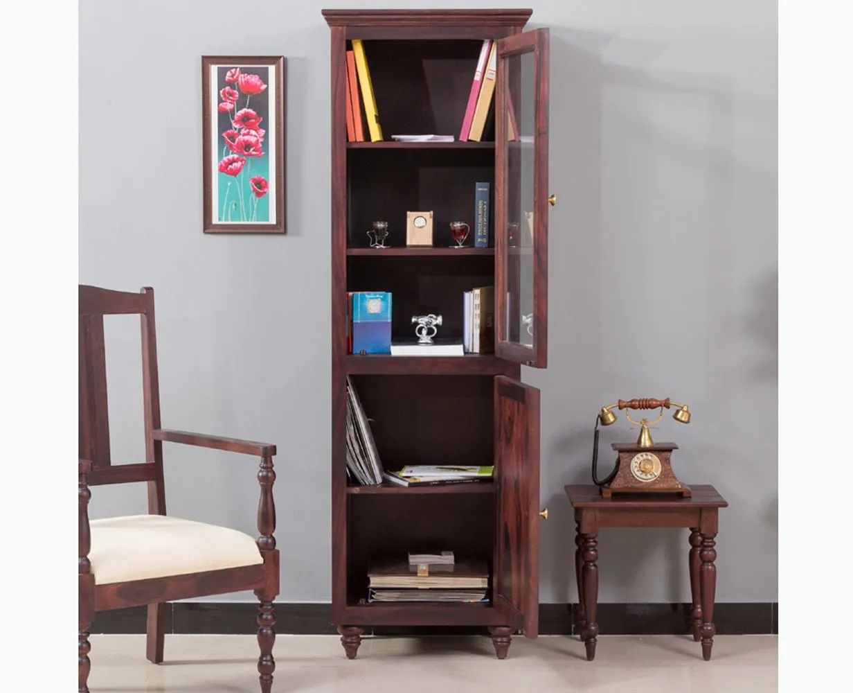 Calgary Solid Wood Two Door Book Case