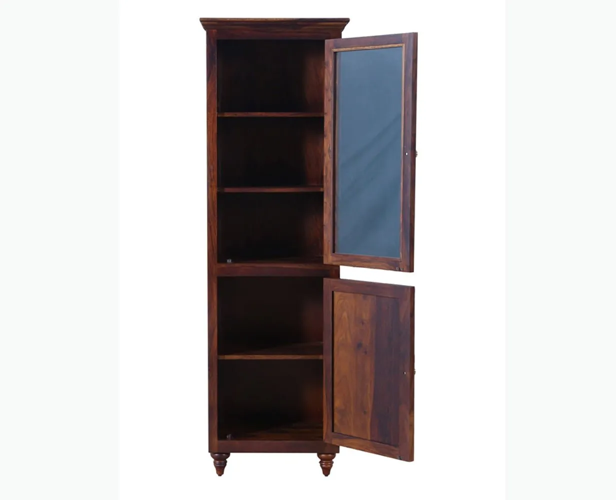 Calgary Solid Wood Two Door Book Case