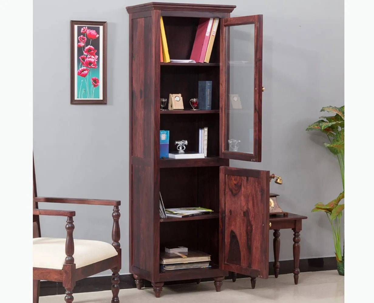 Calgary Solid Wood Two Door Book Case