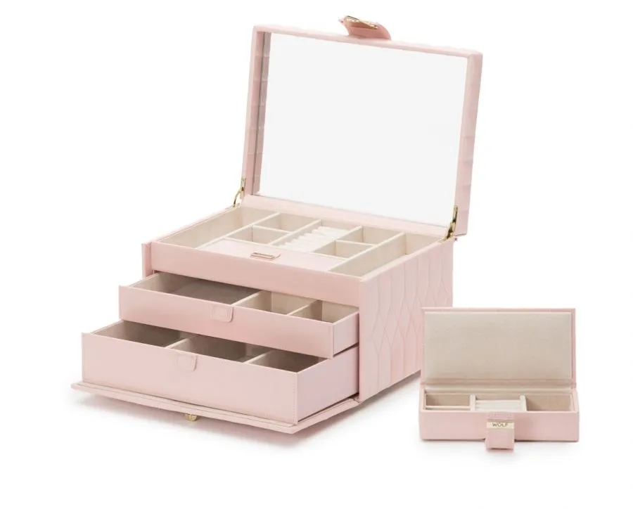 Caroline Medium Jewelry Box (Rose Quartz)
