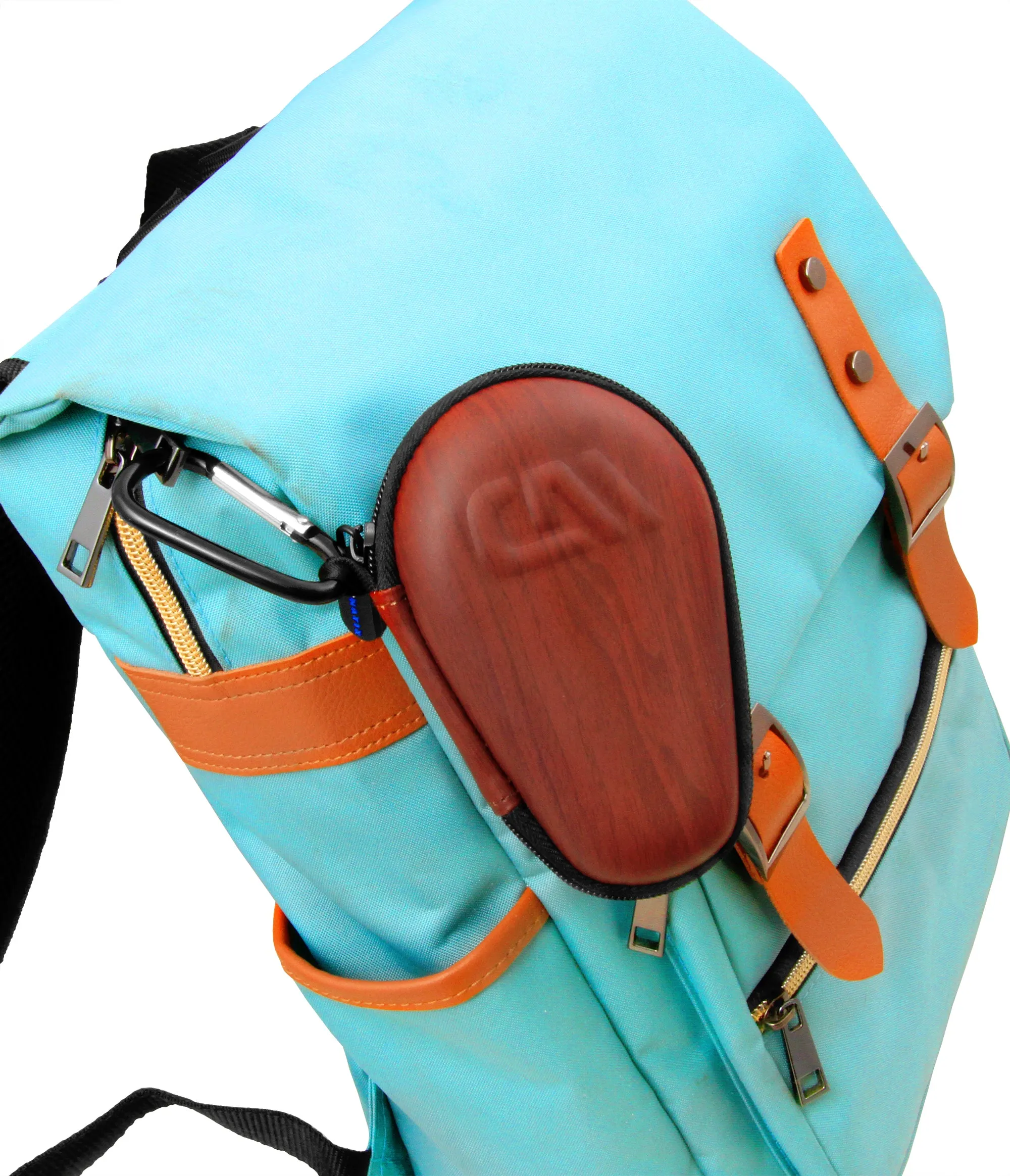 CASEMATIX 4.75" Hard Shell EVA Travel Case with Carabiner Clip - Fits Accessories up to 4.25" x 1-2.25" x 0.9"