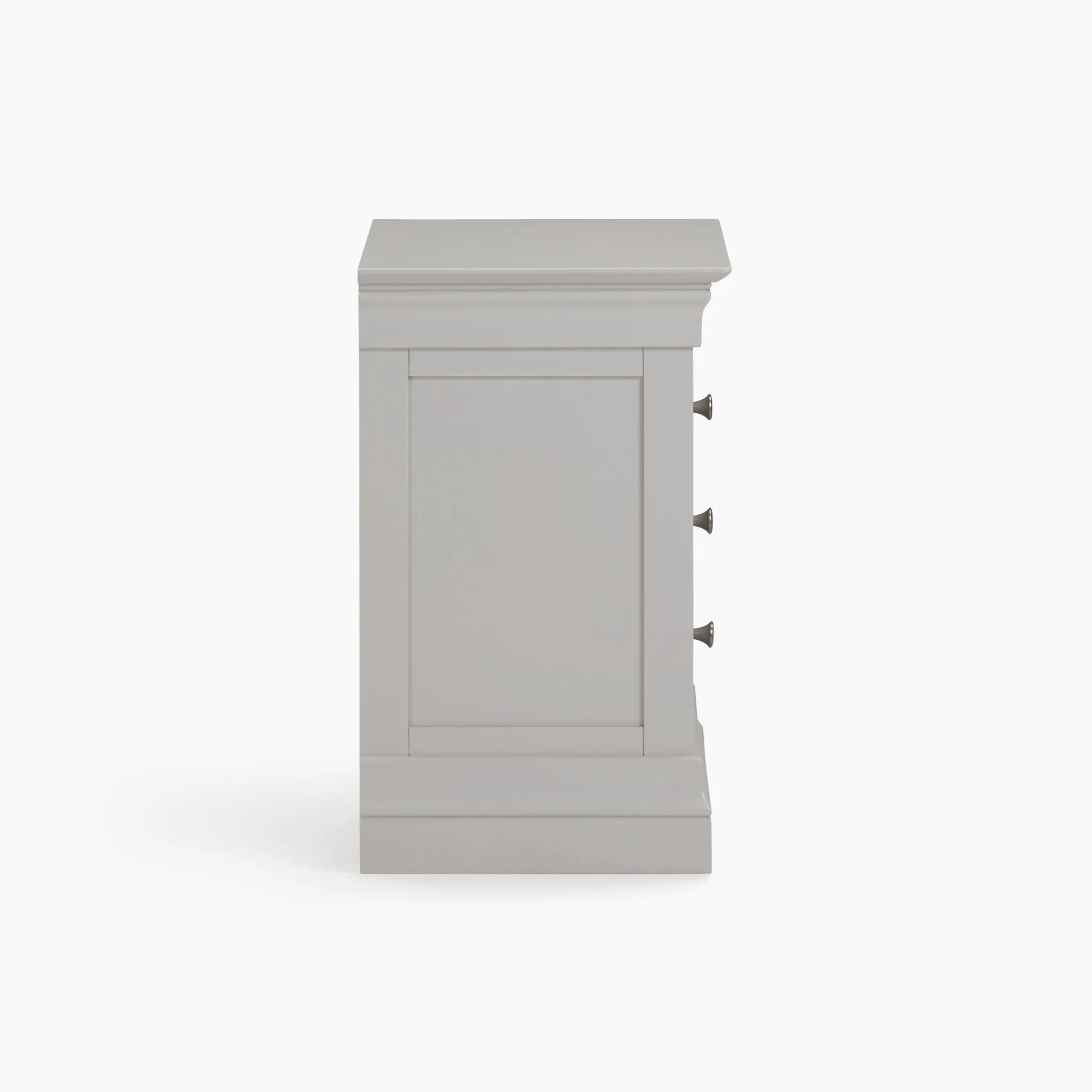 Chalbury 3 Drawer Bedside Table in Pebble Grey