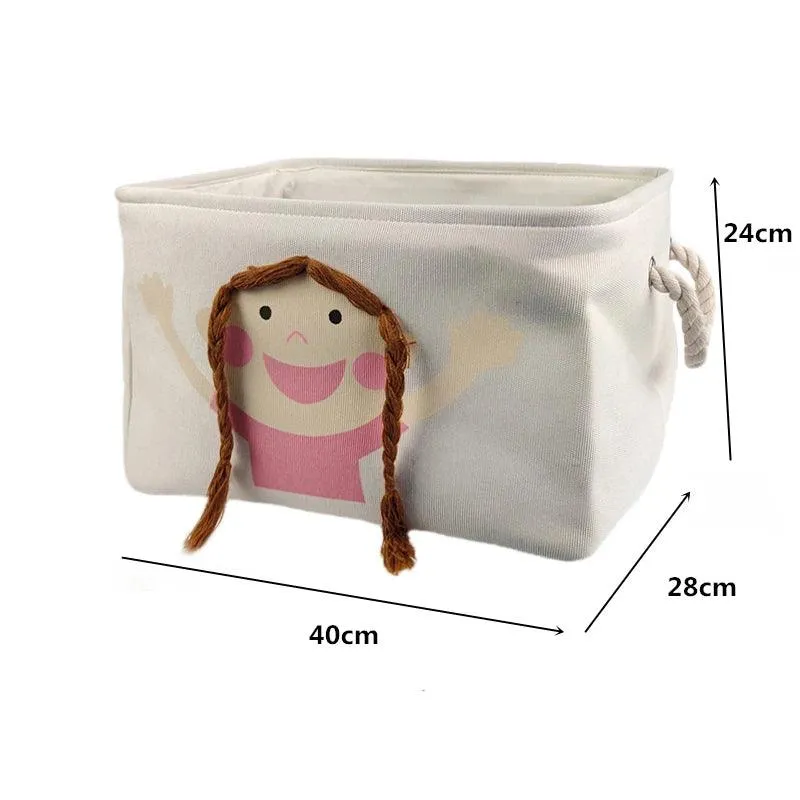 Chic Collapsible Canvas Storage Bin for Kids