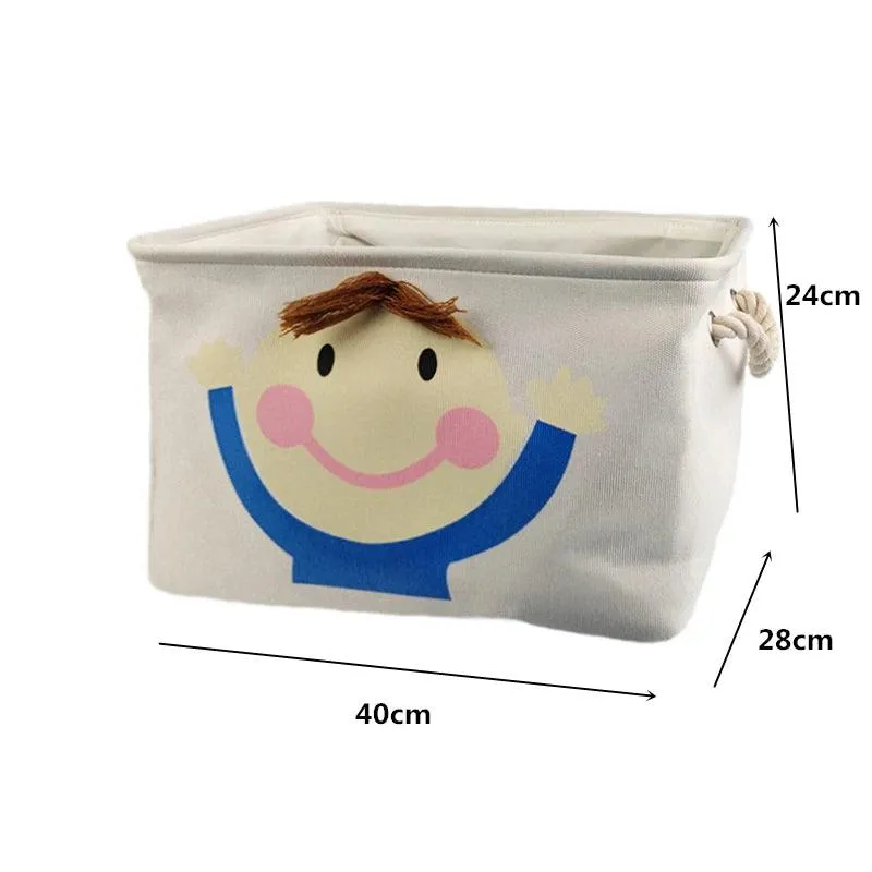 Chic Collapsible Canvas Storage Bin for Kids