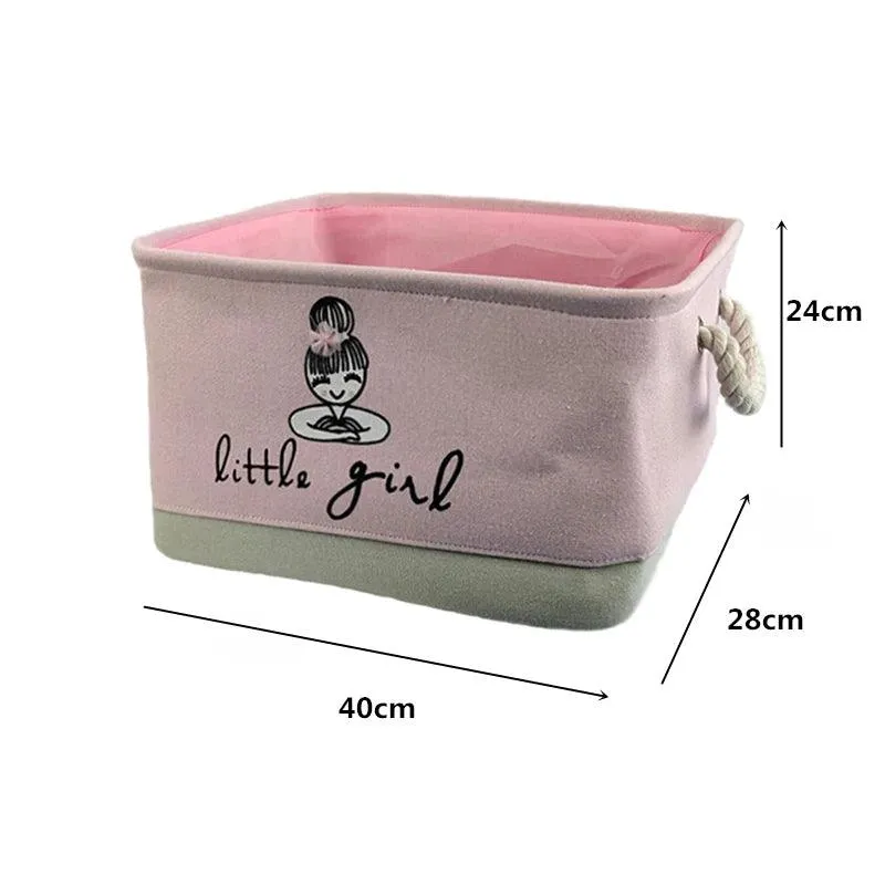 Chic Collapsible Canvas Storage Bin for Kids