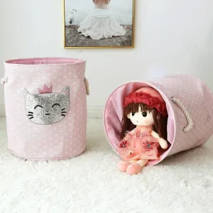 Chic Collapsible Canvas Storage Bin for Kids