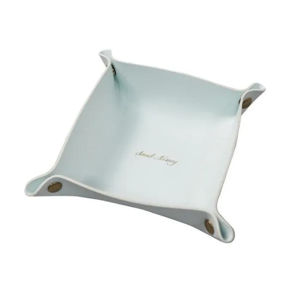 Chic PU Leather Desktop Storage Tray for Stylish Home Organization