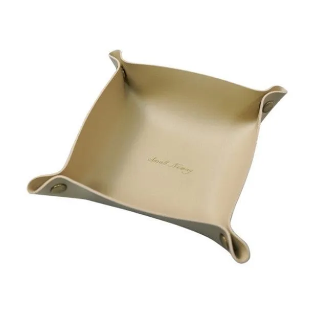 Chic PU Leather Desktop Storage Tray for Stylish Home Organization