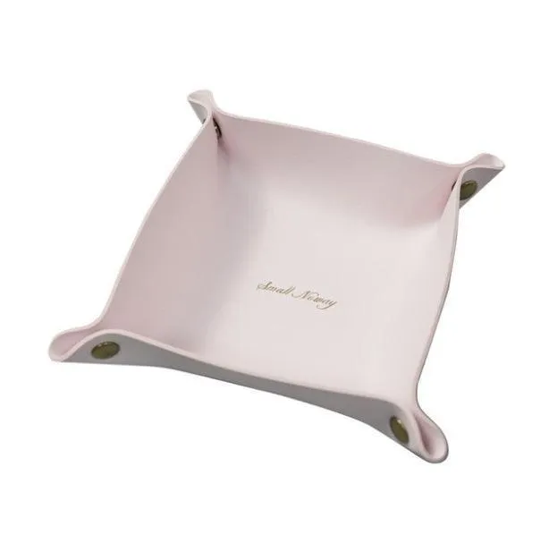 Chic PU Leather Desktop Storage Tray for Stylish Home Organization