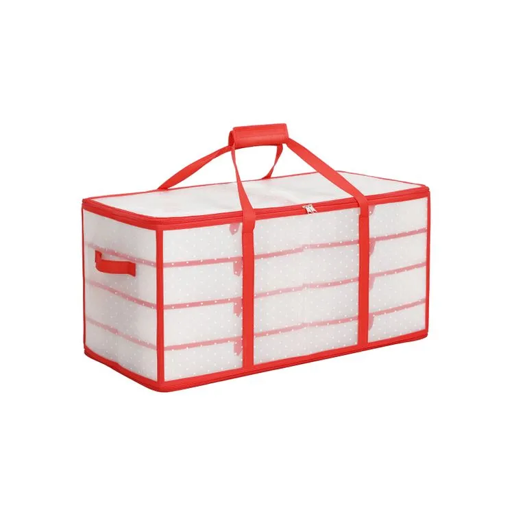 Christmas Ornament Storage Box, Storage Container Bin, 128 Box Places, 26.4 x 13.4 x 13.4 In