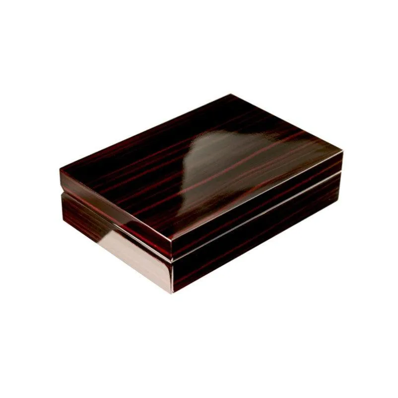 Classical Luxury Style Ebony Lacquer Wooden Cufflink / Ring Storage Case