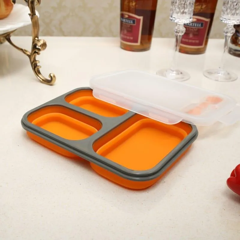 Colorful Collapsible Silicone Lunch Box