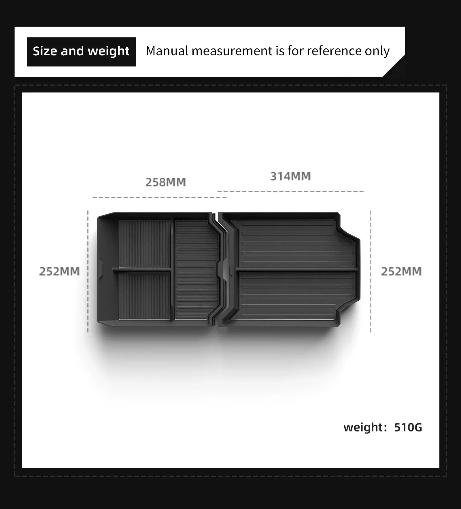 Compatible with Tesla Cybertruck 2024-2025 Center Console Lower Storage Box