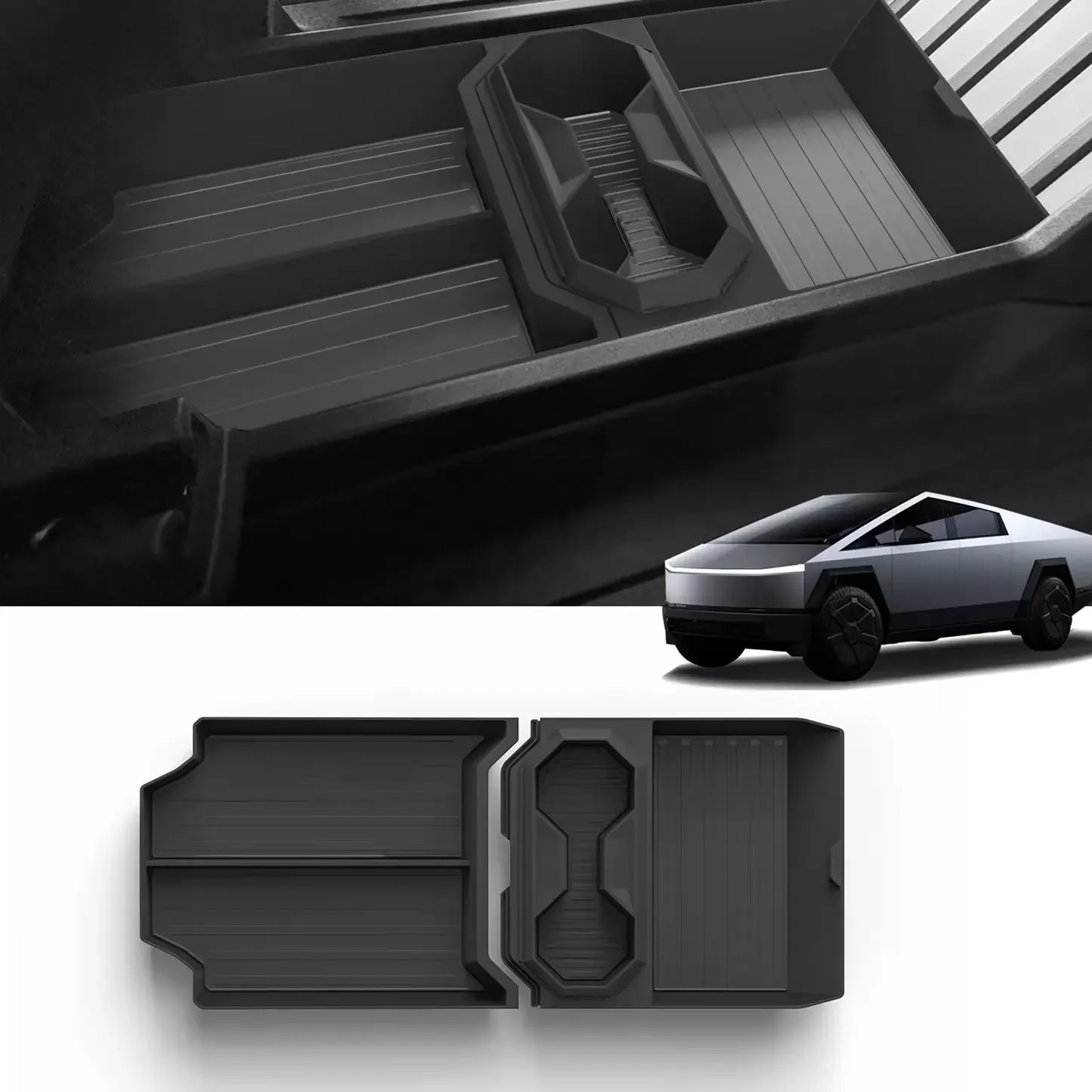 Compatible with Tesla Cybertruck 2024-2025 Center Console Lower Storage Box
