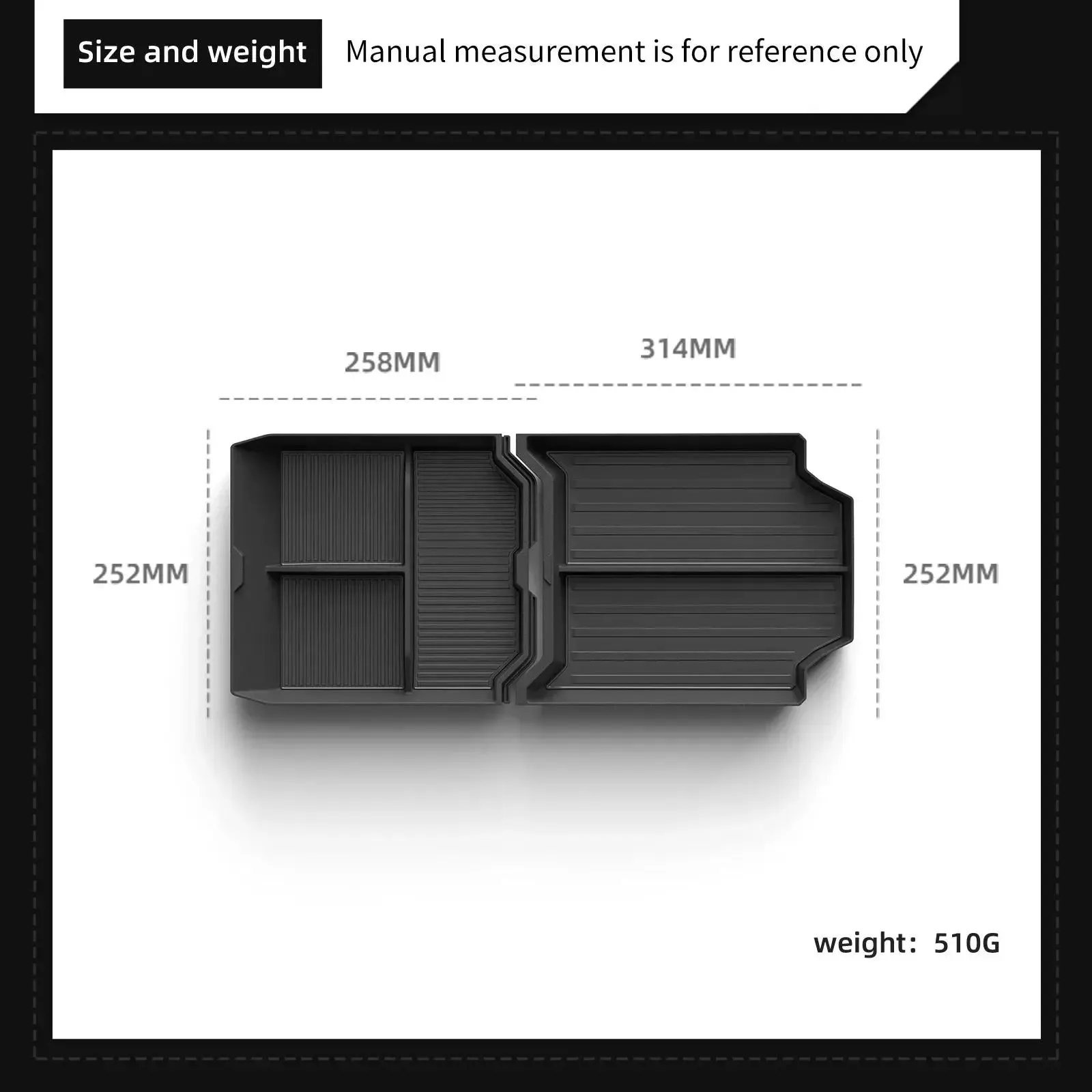 Compatible with Tesla Cybertruck 2024-2025 Center Console Lower Storage Box